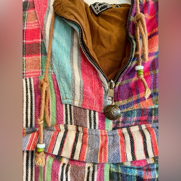 Jou Jou Vintage 90’s Multicolor Patchwork Hoodie - Picture 4 of 7